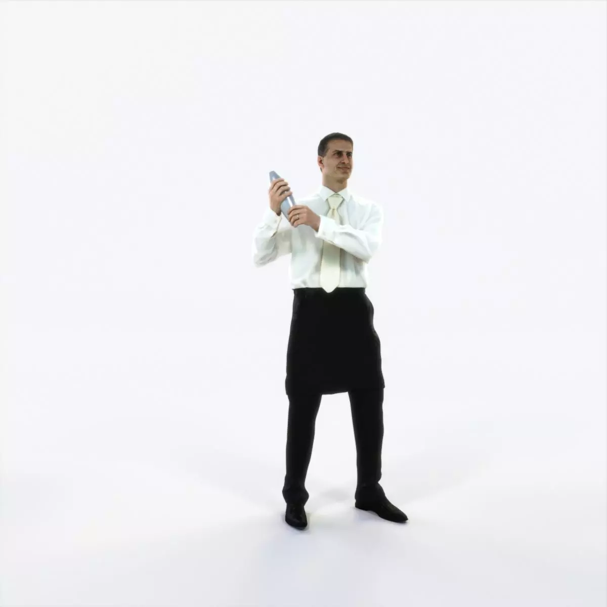 Romance 08D Barman Shaking Working Man Low-poly 3D model_0