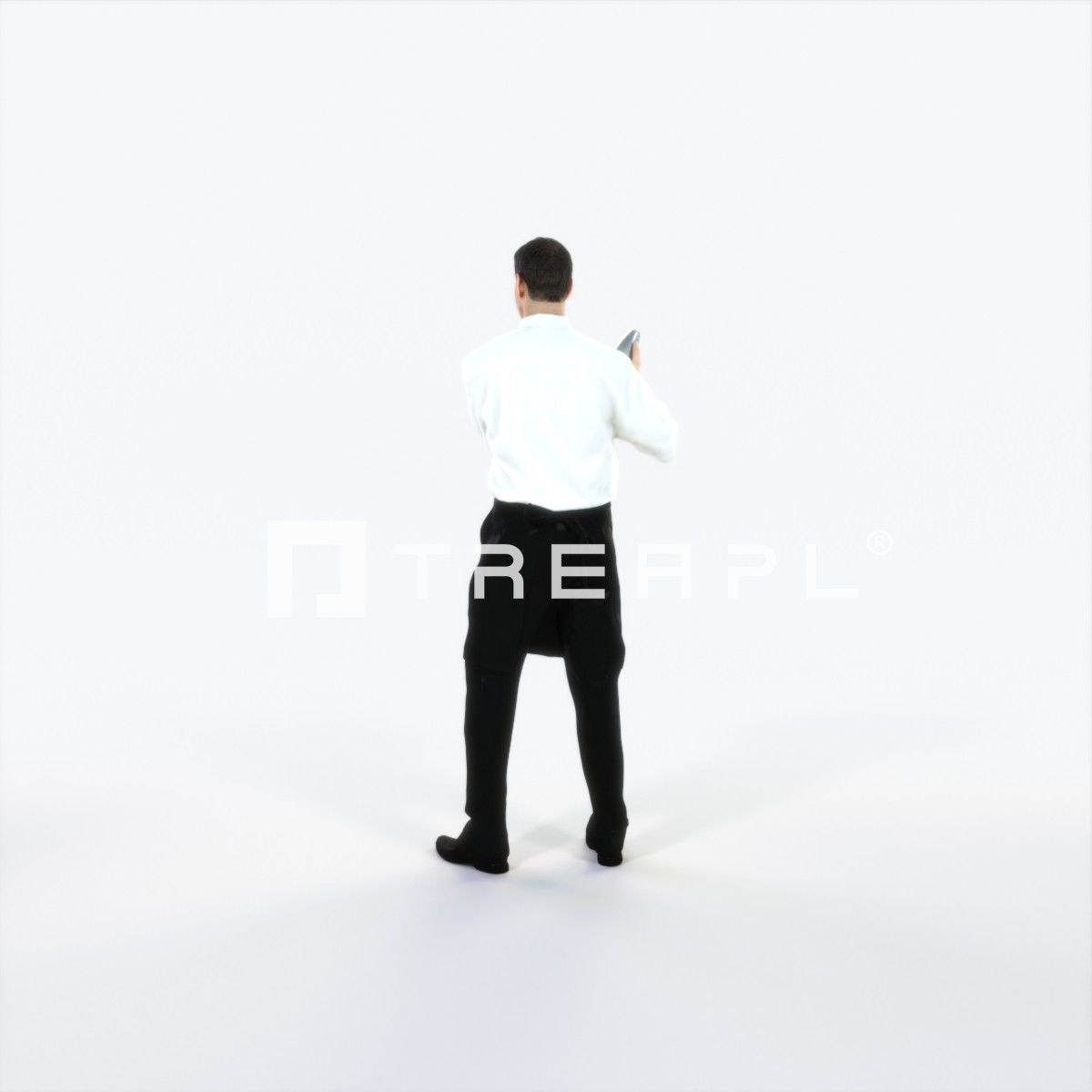 Romance 08D Barman Shaking Working Man Low-poly 3D model_4