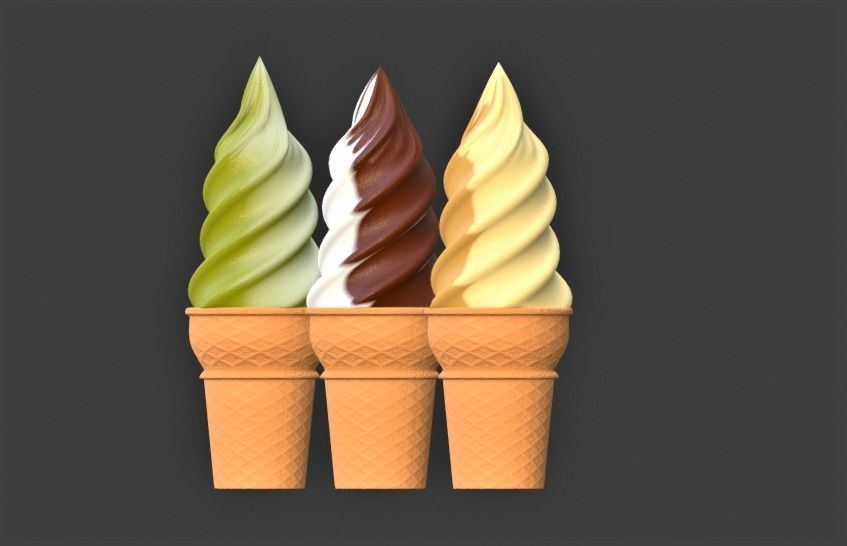 Ice cream cone 3D model_5