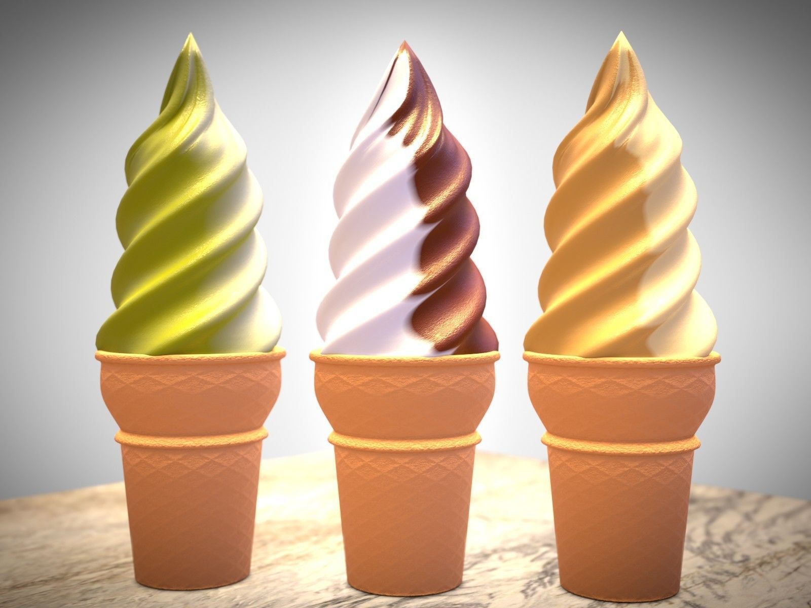 Ice cream cone 3D model_1