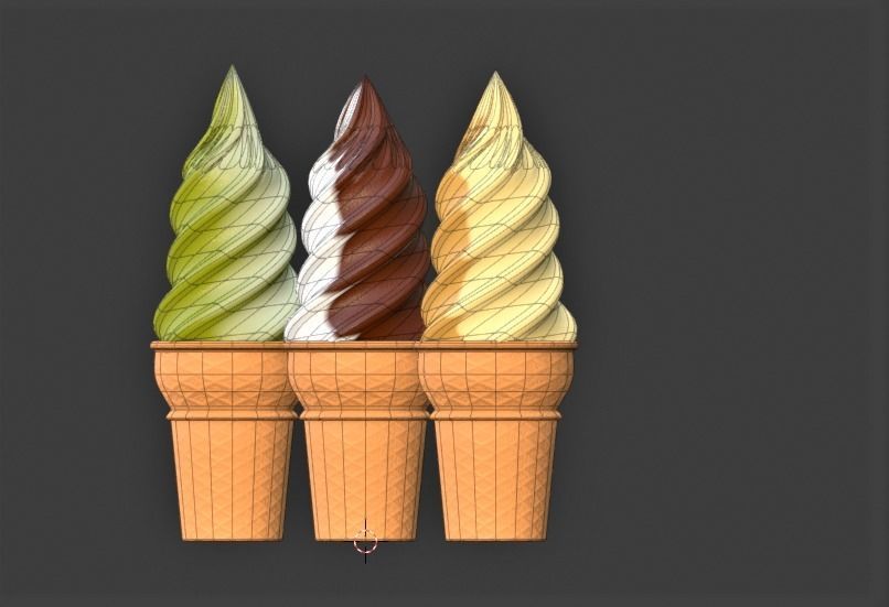 Ice cream cone 3D model_8