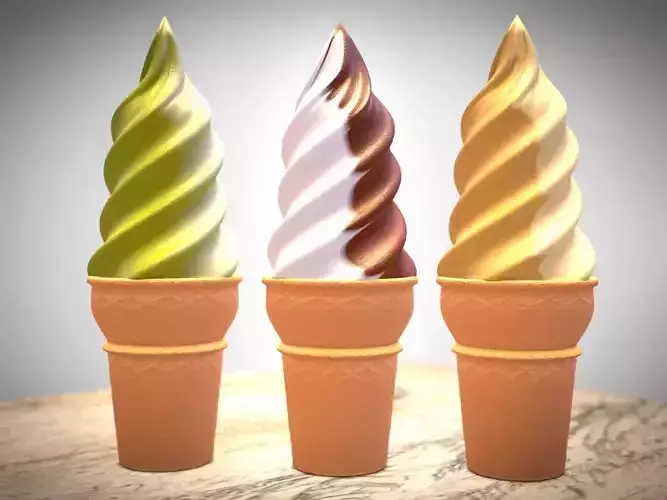 Icecream set 3d Model Low-poly 3D model