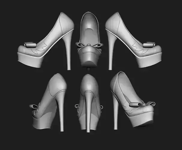 1 Set fashionable pendant womens shoes  3D Model Collection