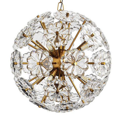  Glass Flowers Sputnik Chandelier D 32 Low-poly 3D model