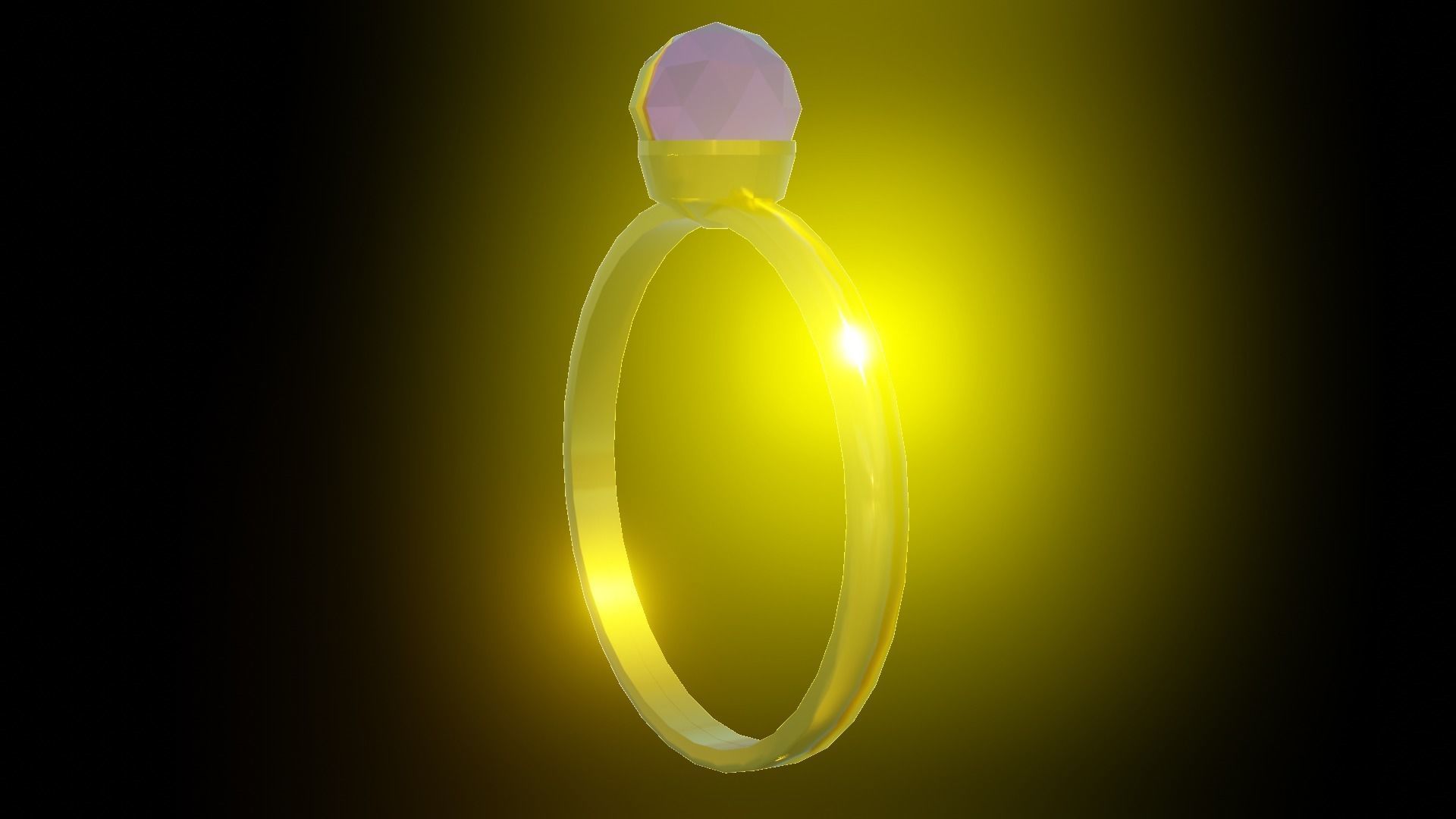 The Diamond Ring Low-poly 3D model_1