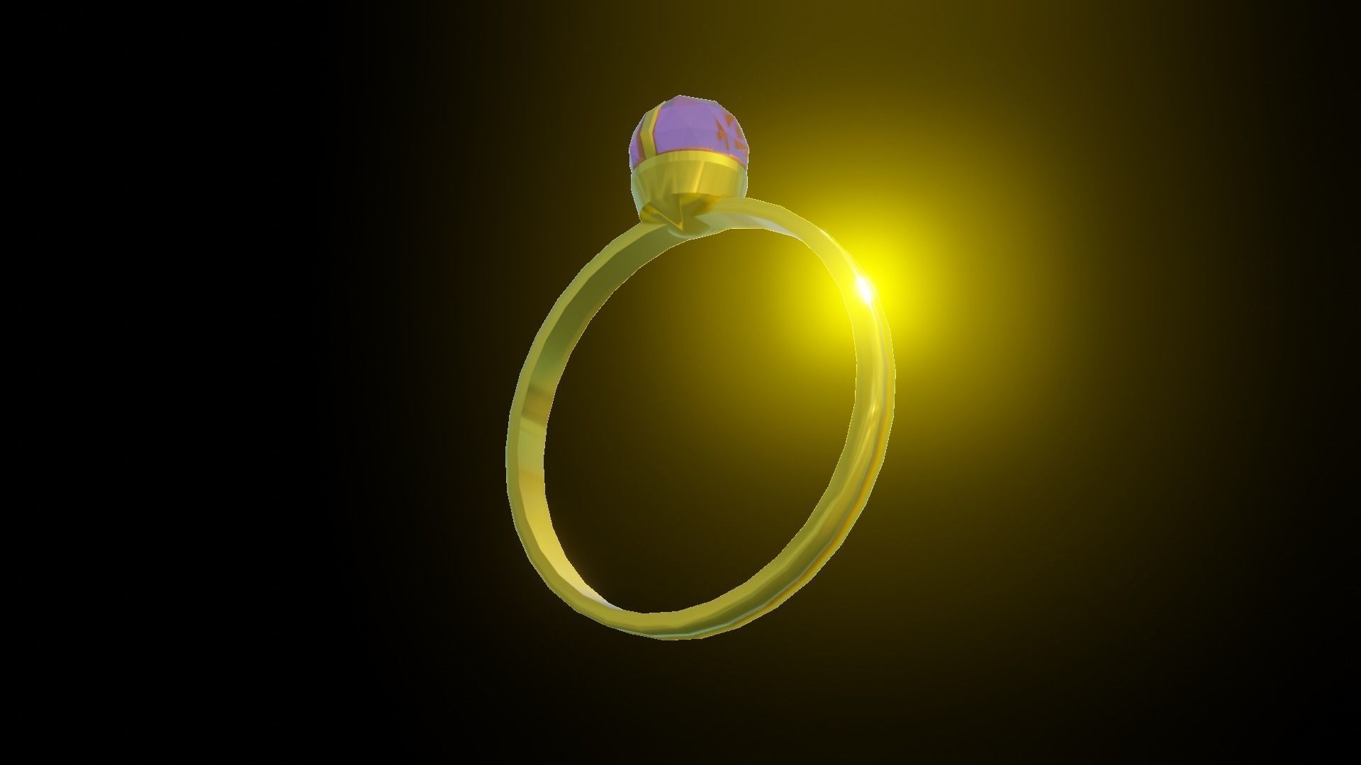 The Diamond Ring Low-poly 3D model_2