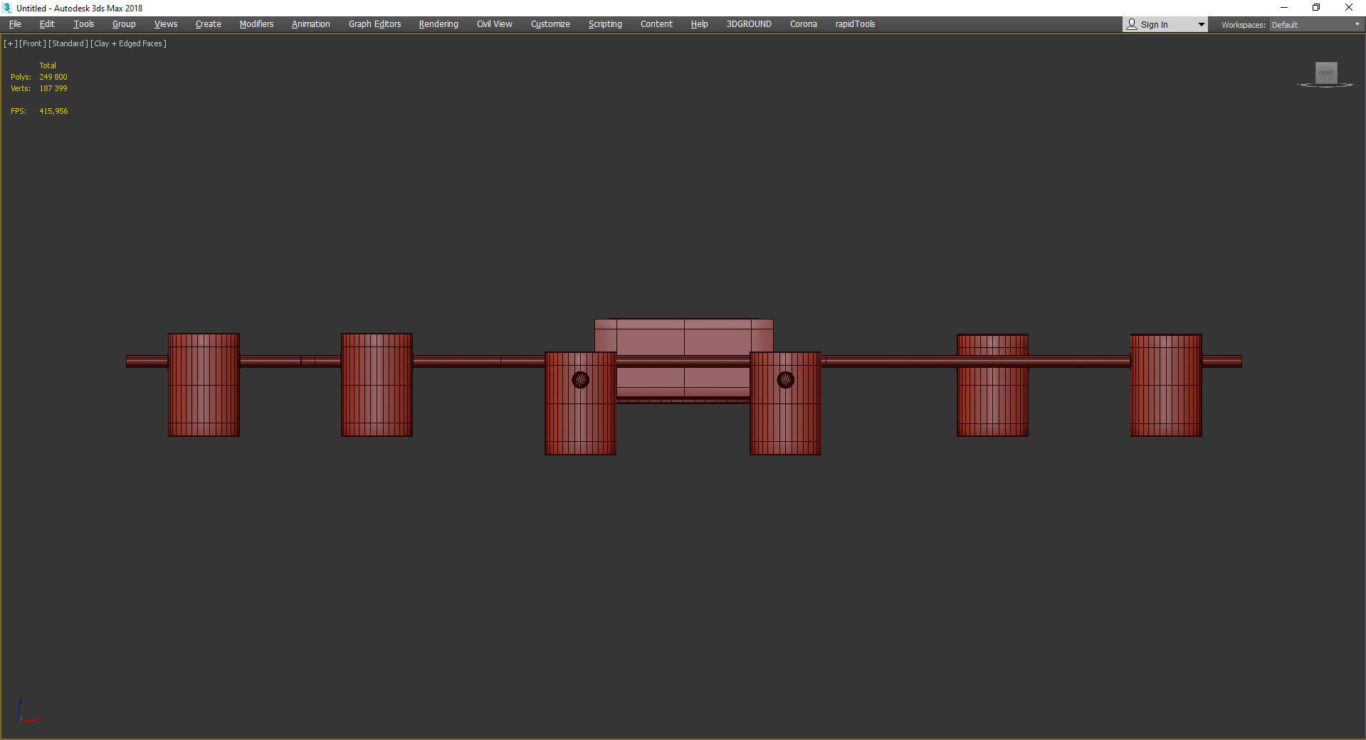 Aigle Ceiling Light 8 Low-poly 3D model_2