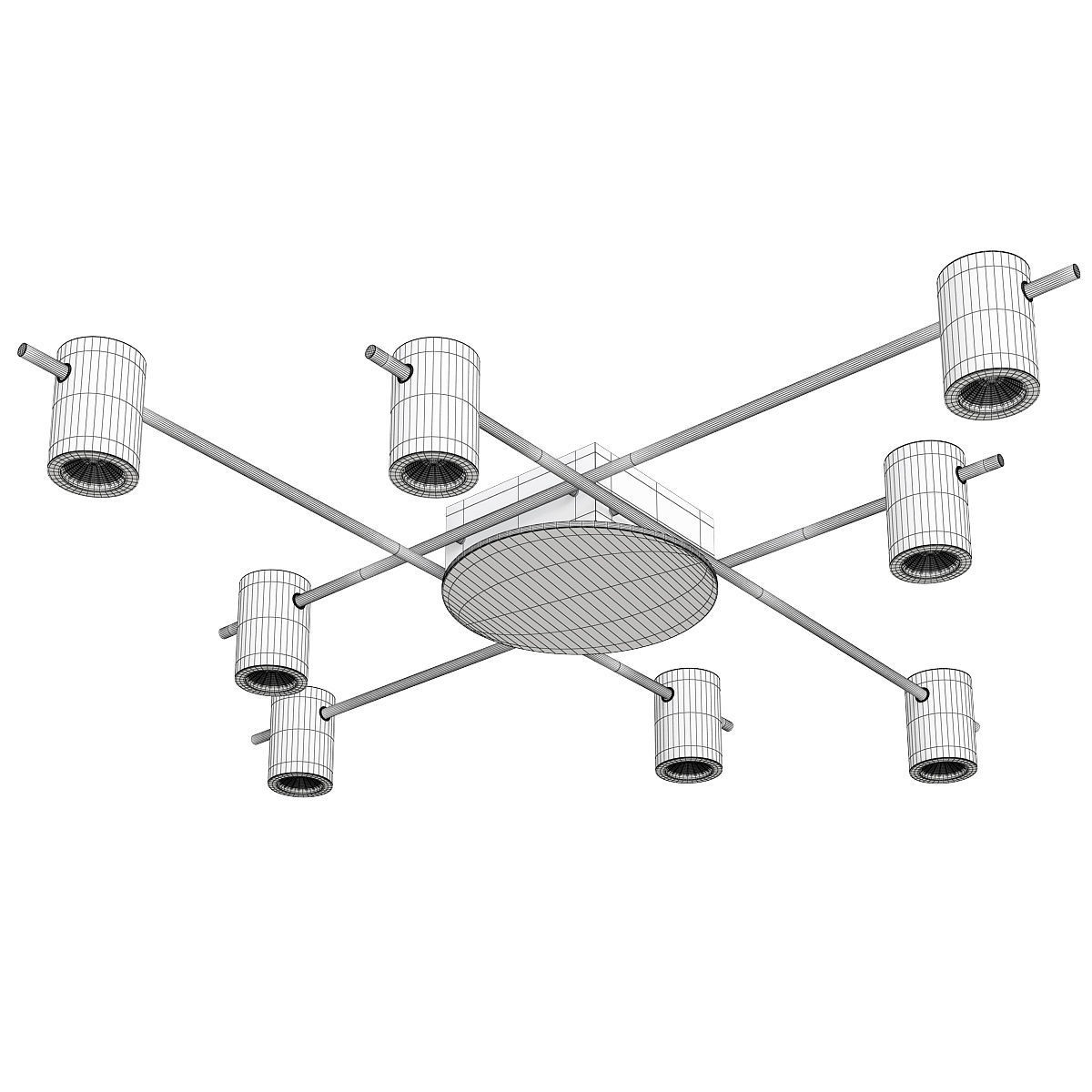 Aigle Ceiling Light 8 Low-poly 3D model_1