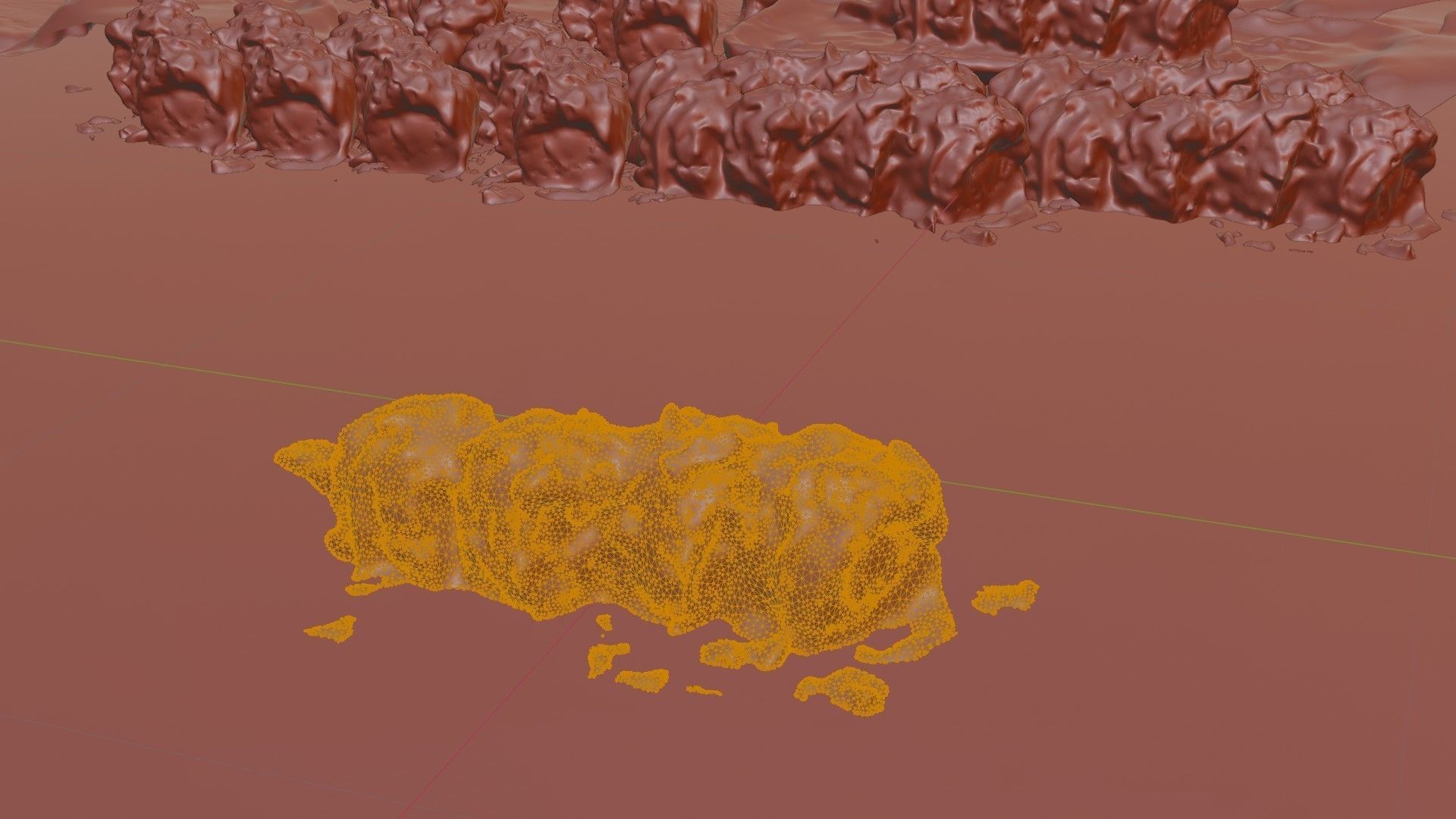 Real 3D scanned Crispy Sushi Roll with shrimp Low-poly 3D model_59