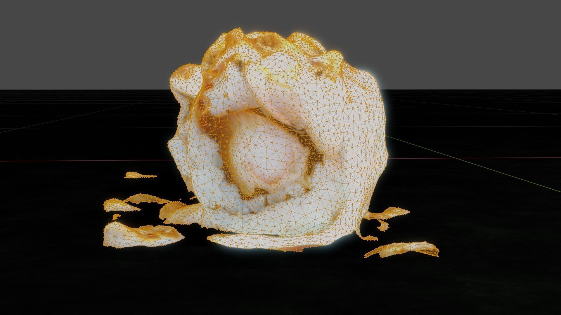 Real 3D scanned Crispy Sushi Roll with shrimp Low-poly 3D model_55