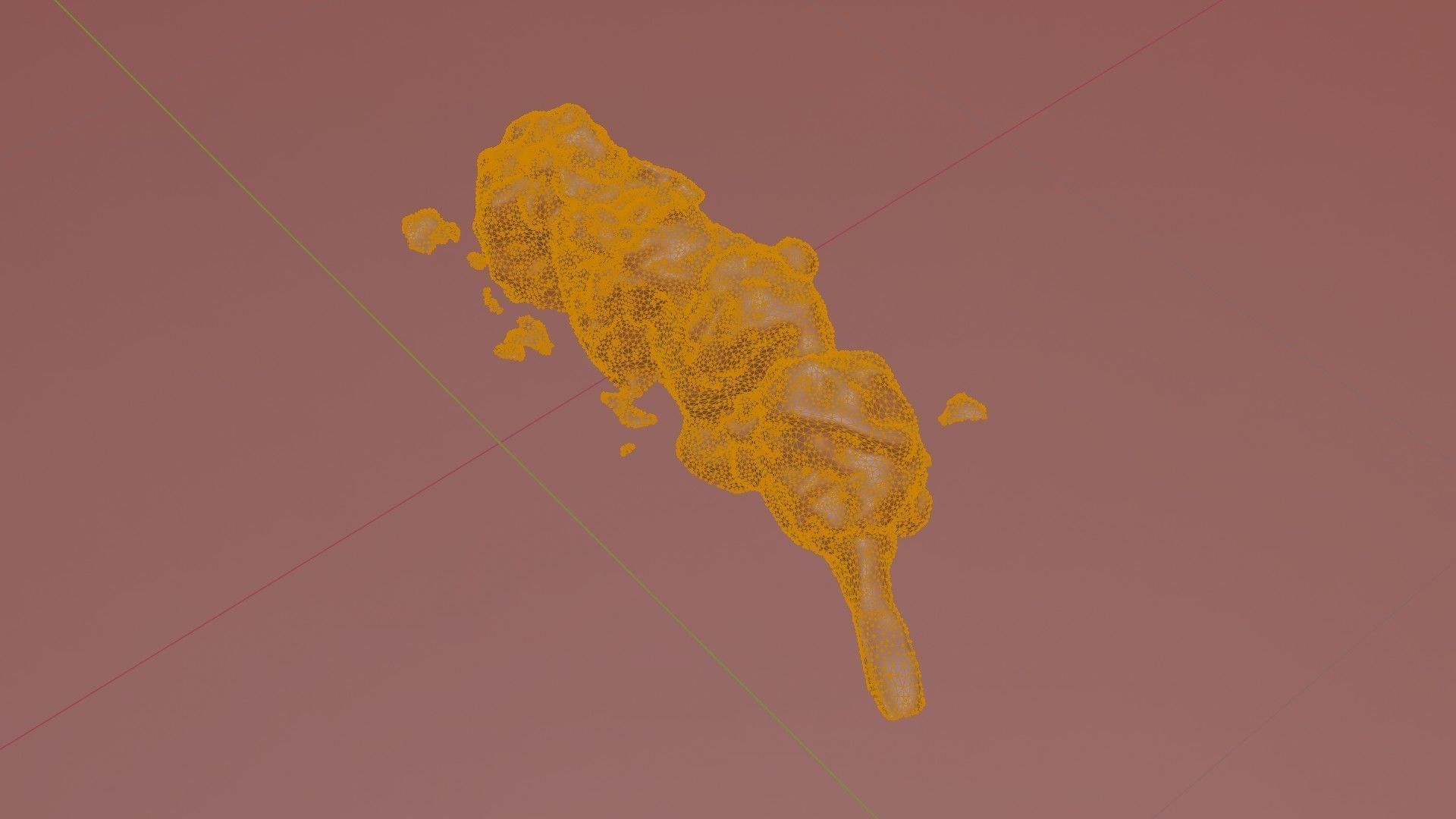 Real 3D scanned Crispy Sushi Roll with shrimp Low-poly 3D model_74