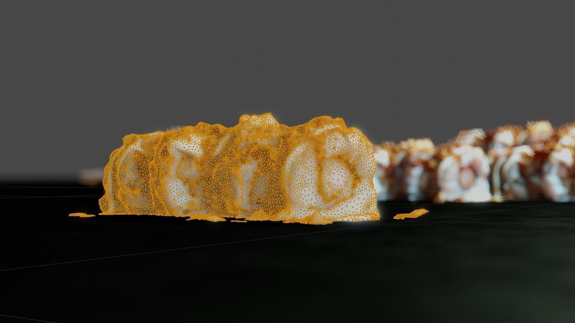 Real 3D scanned Crispy Sushi Roll with shrimp Low-poly 3D model_32