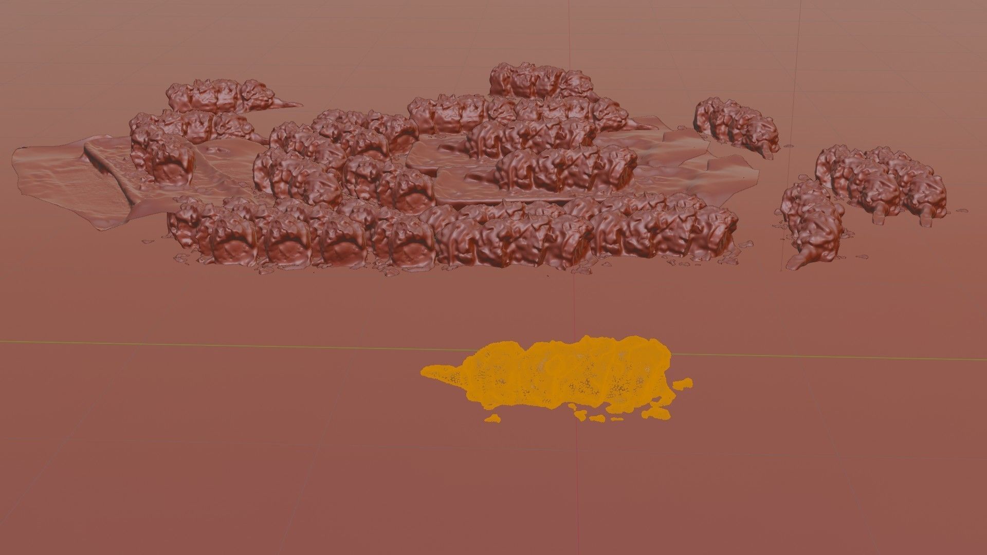 Real 3D scanned Crispy Sushi Roll with shrimp Low-poly 3D model_58