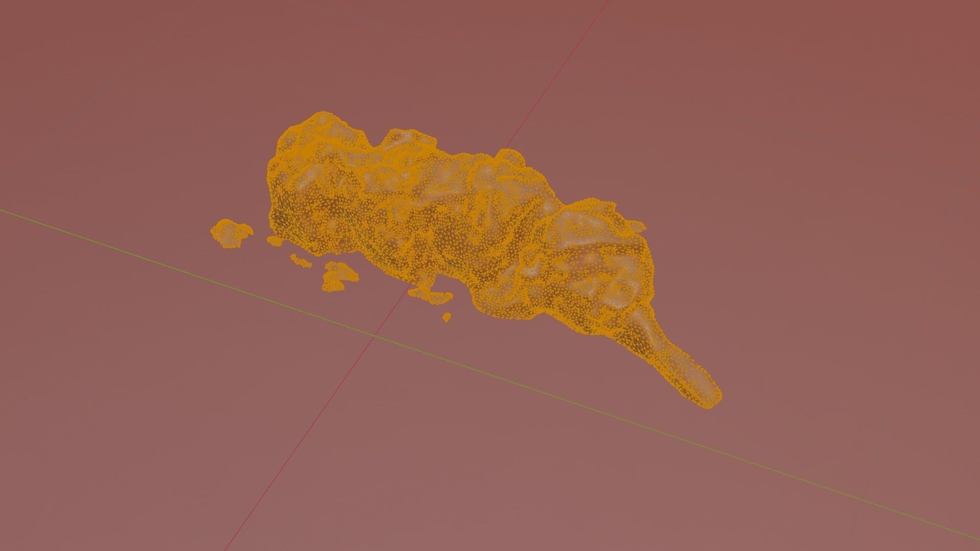 Real 3D scanned Crispy Sushi Roll with shrimp Low-poly 3D model_75