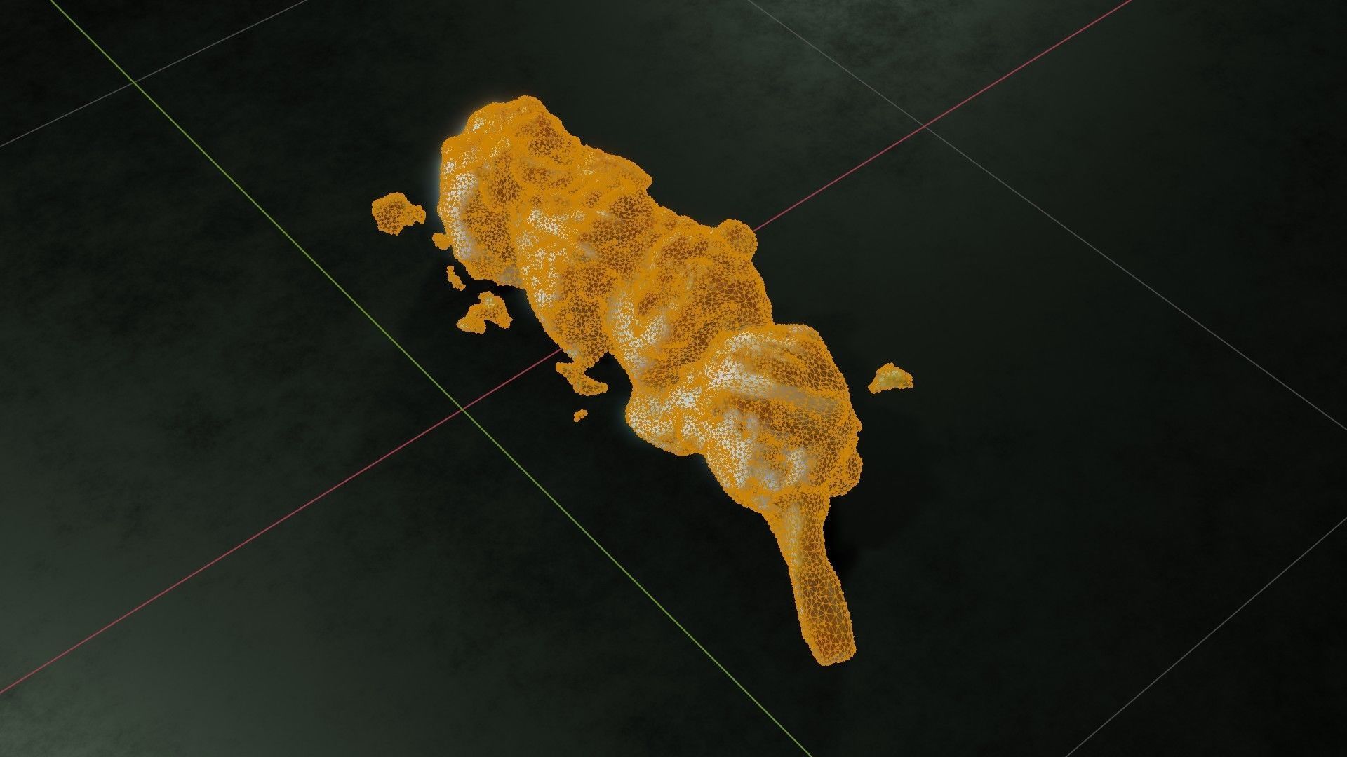 Real 3D scanned Crispy Sushi Roll with shrimp Low-poly 3D model_53