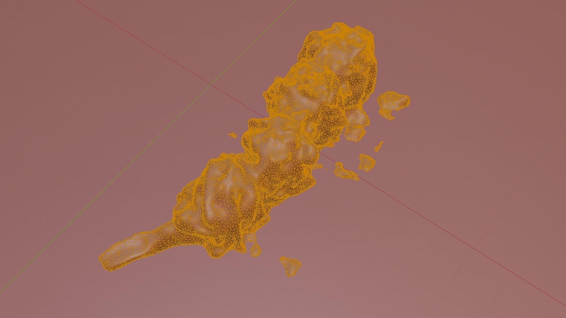 Real 3D scanned Crispy Sushi Roll with shrimp Low-poly 3D model_73