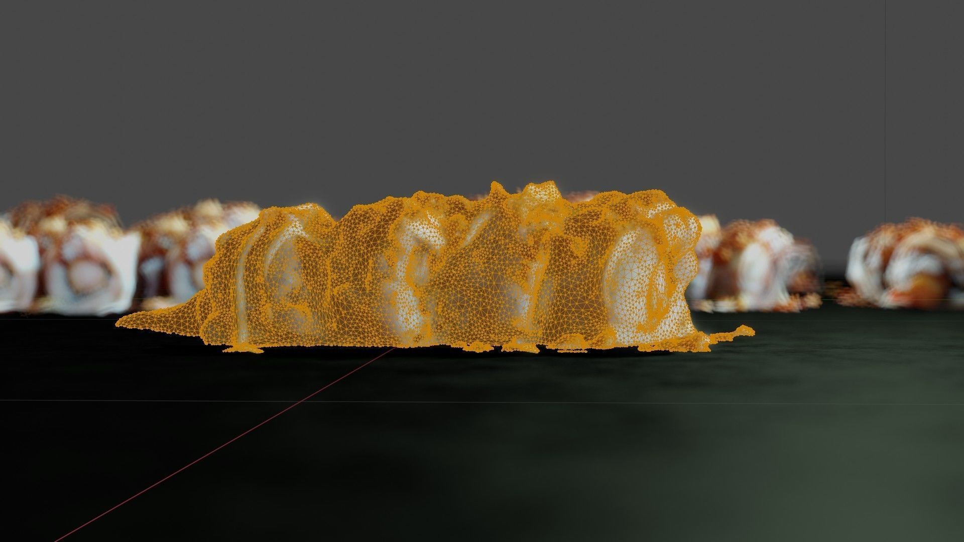 Real 3D scanned Crispy Sushi Roll with shrimp Low-poly 3D model_40