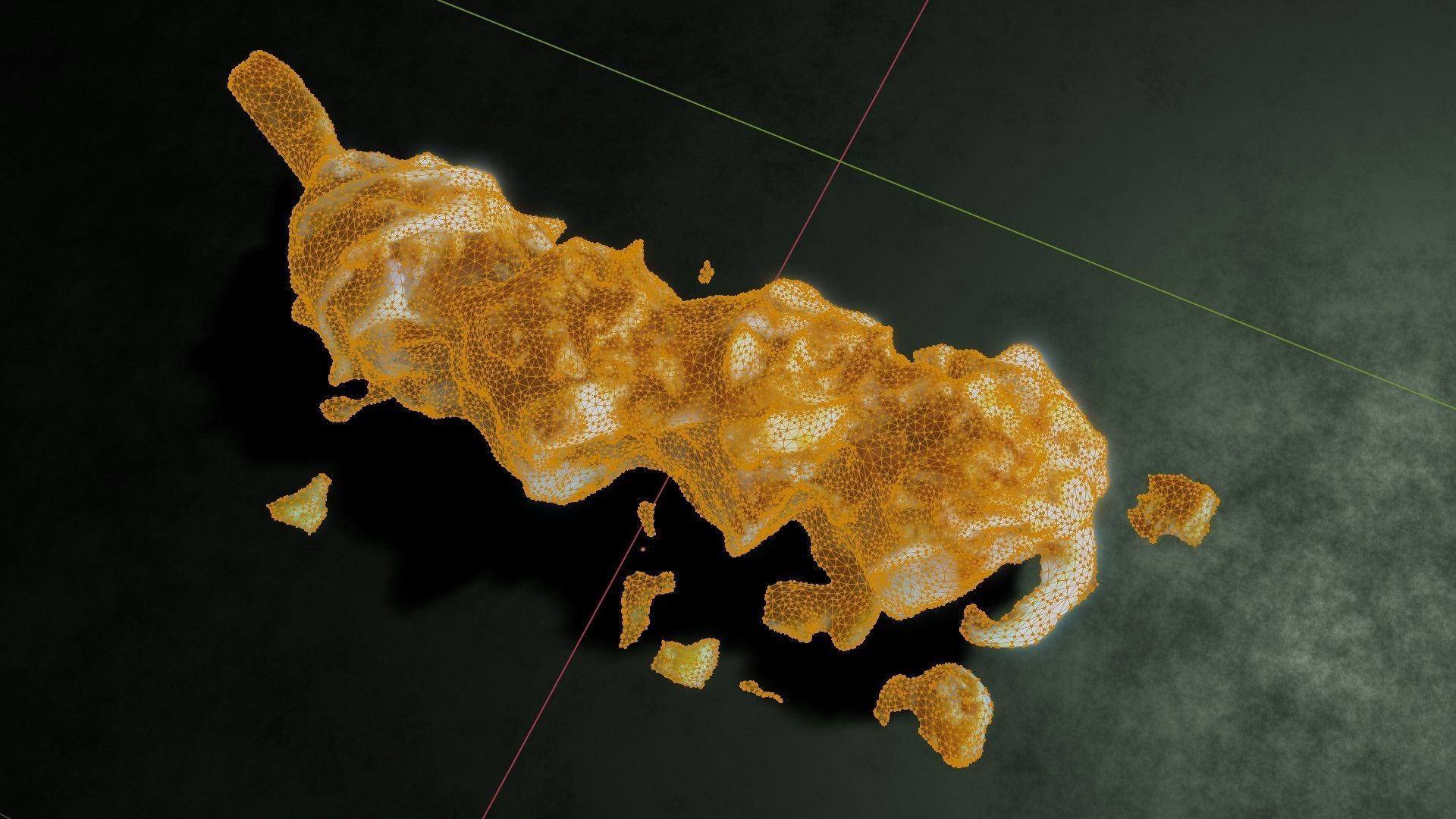 Real 3D scanned Crispy Sushi Roll with shrimp Low-poly 3D model_49