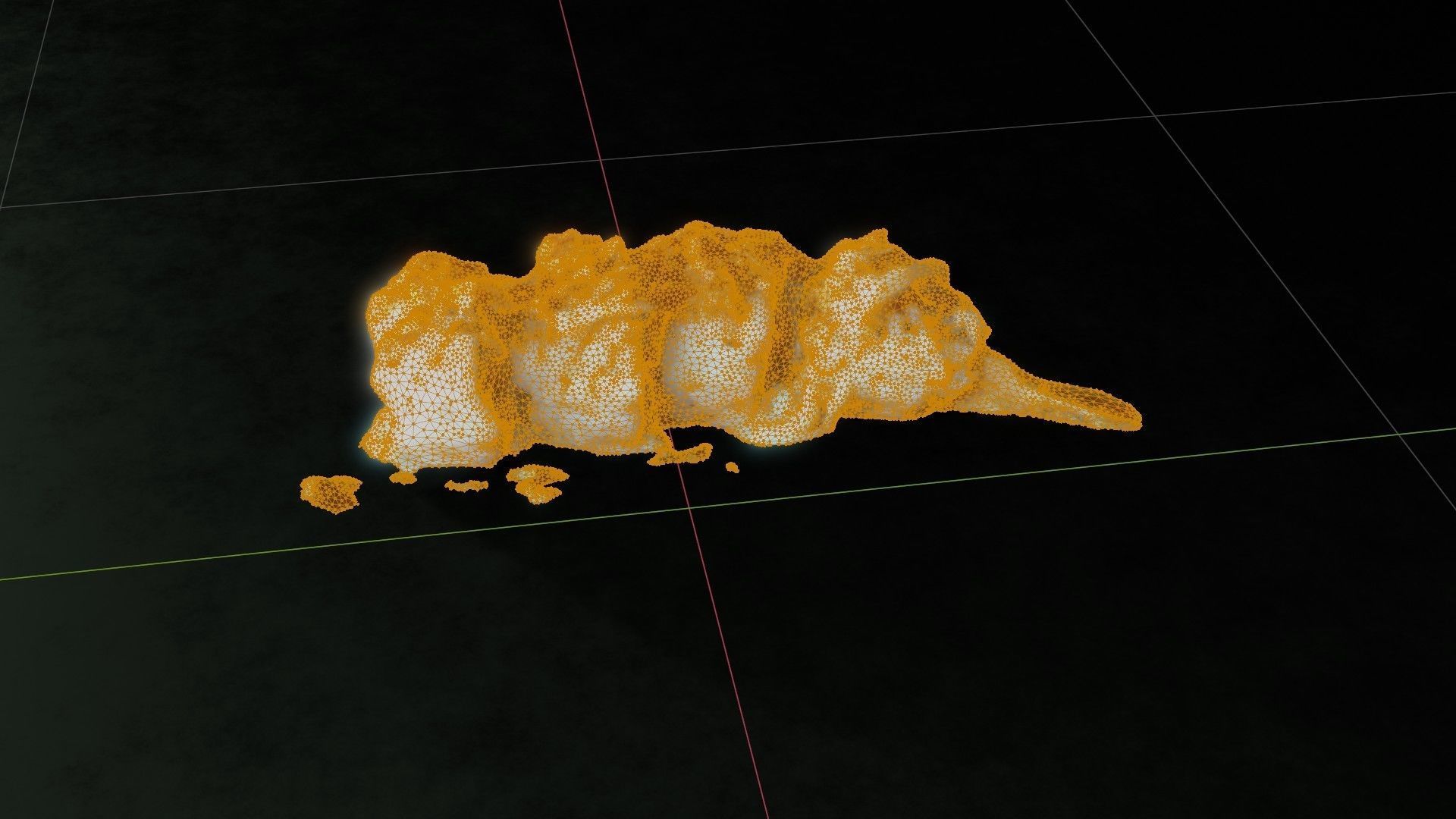 Real 3D scanned Crispy Sushi Roll with shrimp Low-poly 3D model_36