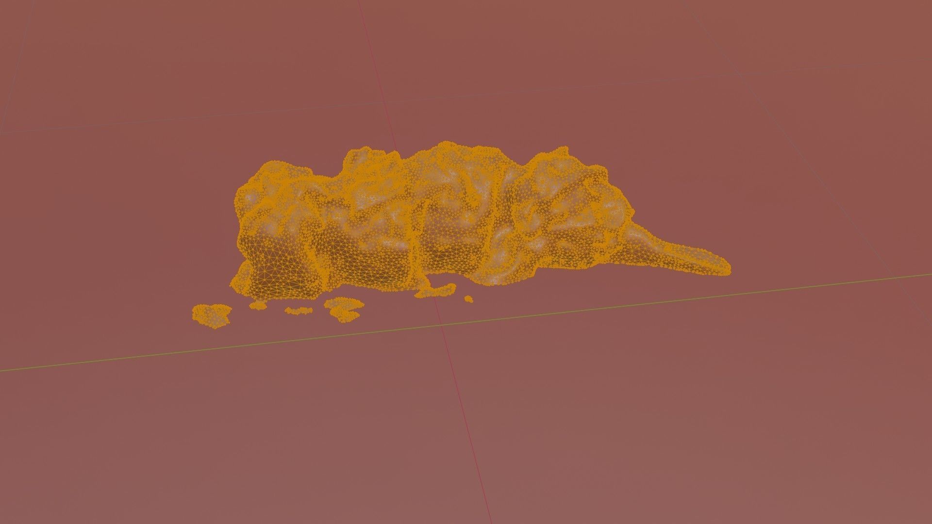 Real 3D scanned Crispy Sushi Roll with shrimp Low-poly 3D model_76