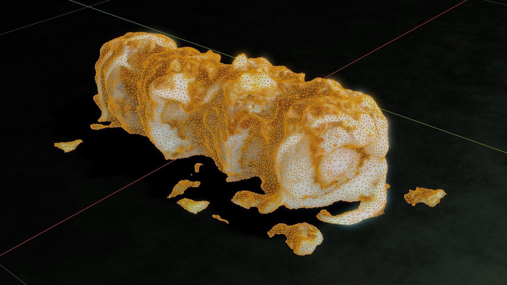 Real 3D scanned Crispy Sushi Roll with shrimp Low-poly 3D model_34