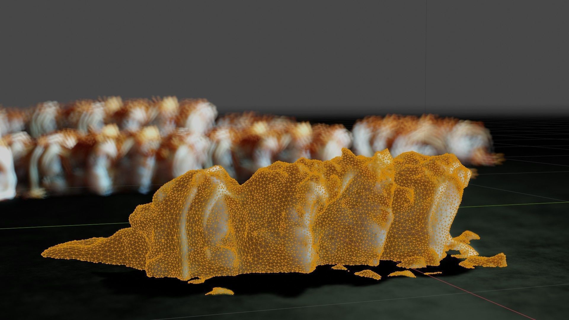 Real 3D scanned Crispy Sushi Roll with shrimp Low-poly 3D model_46