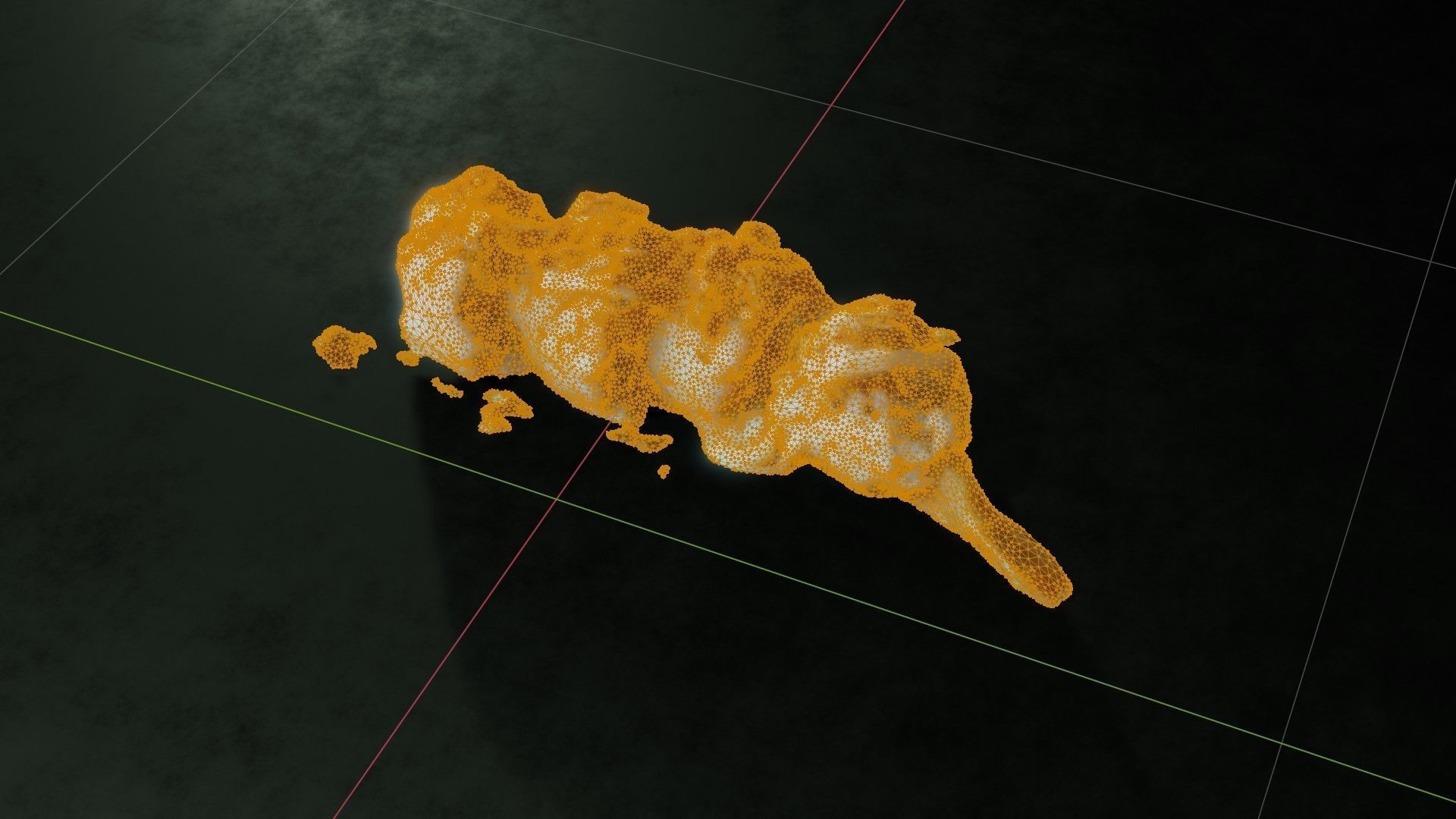 Real 3D scanned Crispy Sushi Roll with shrimp Low-poly 3D model_54