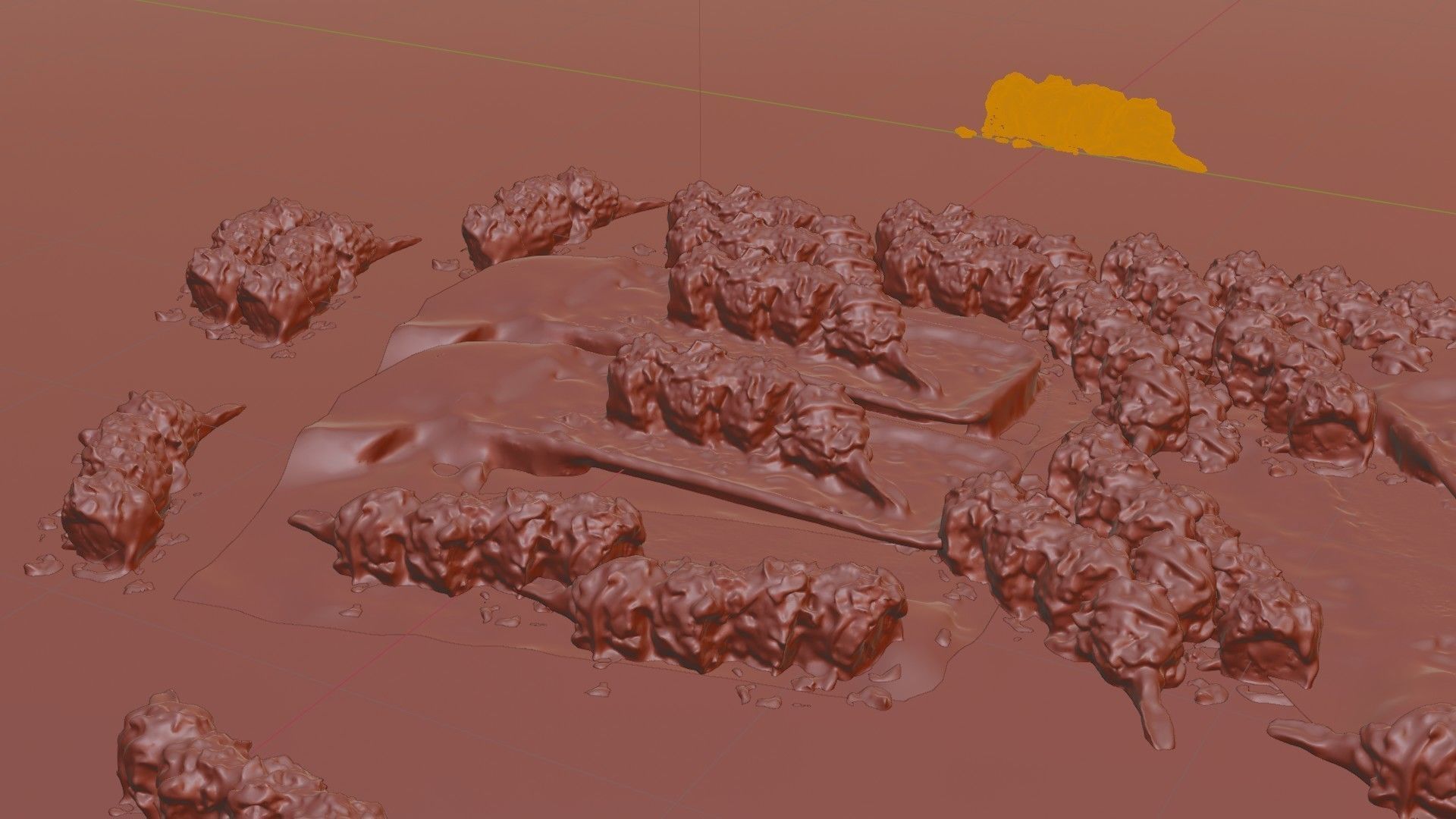 Real 3D scanned Crispy Sushi Roll with shrimp Low-poly 3D model_64