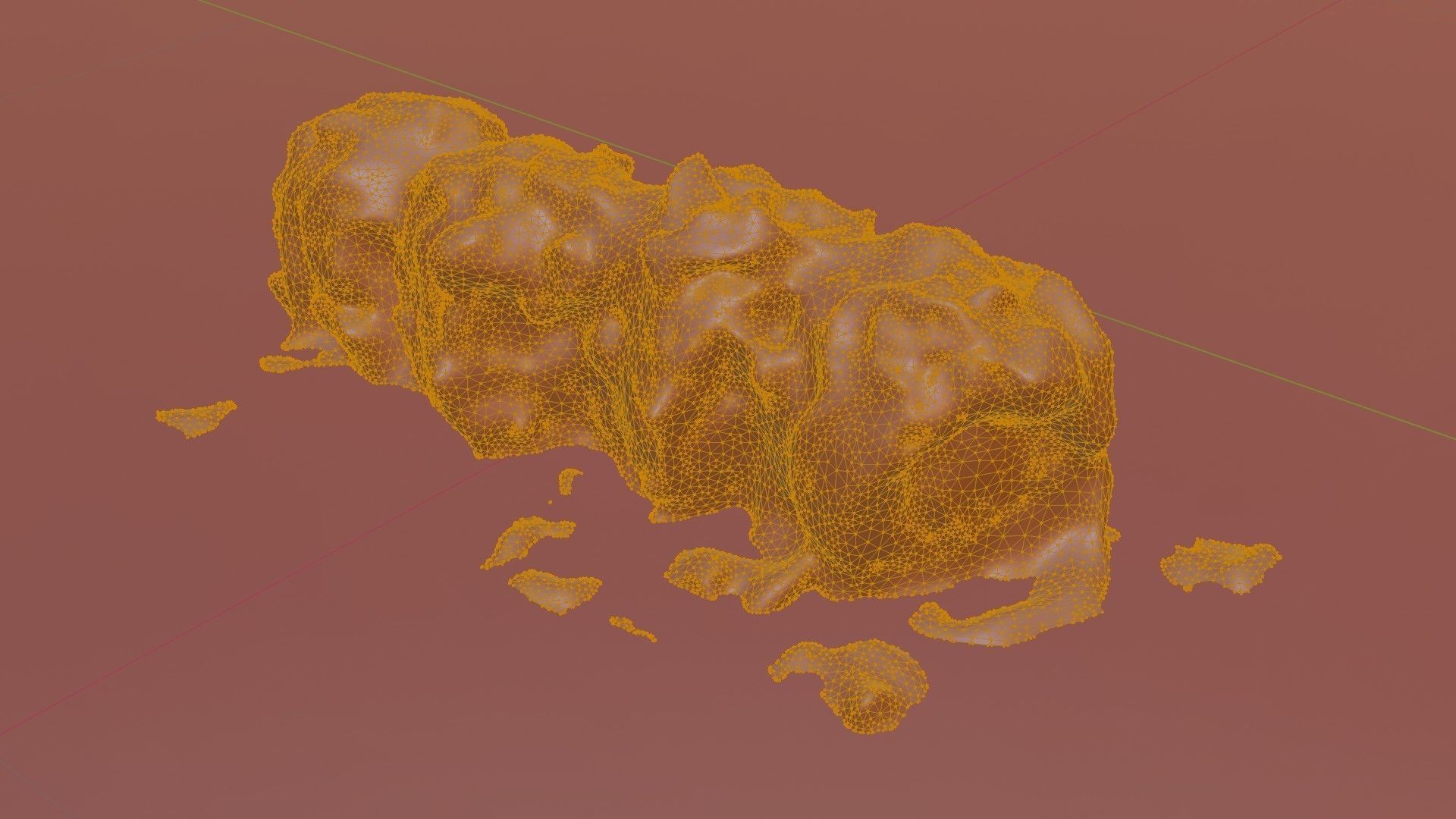 Real 3D scanned Crispy Sushi Roll with shrimp Low-poly 3D model_69