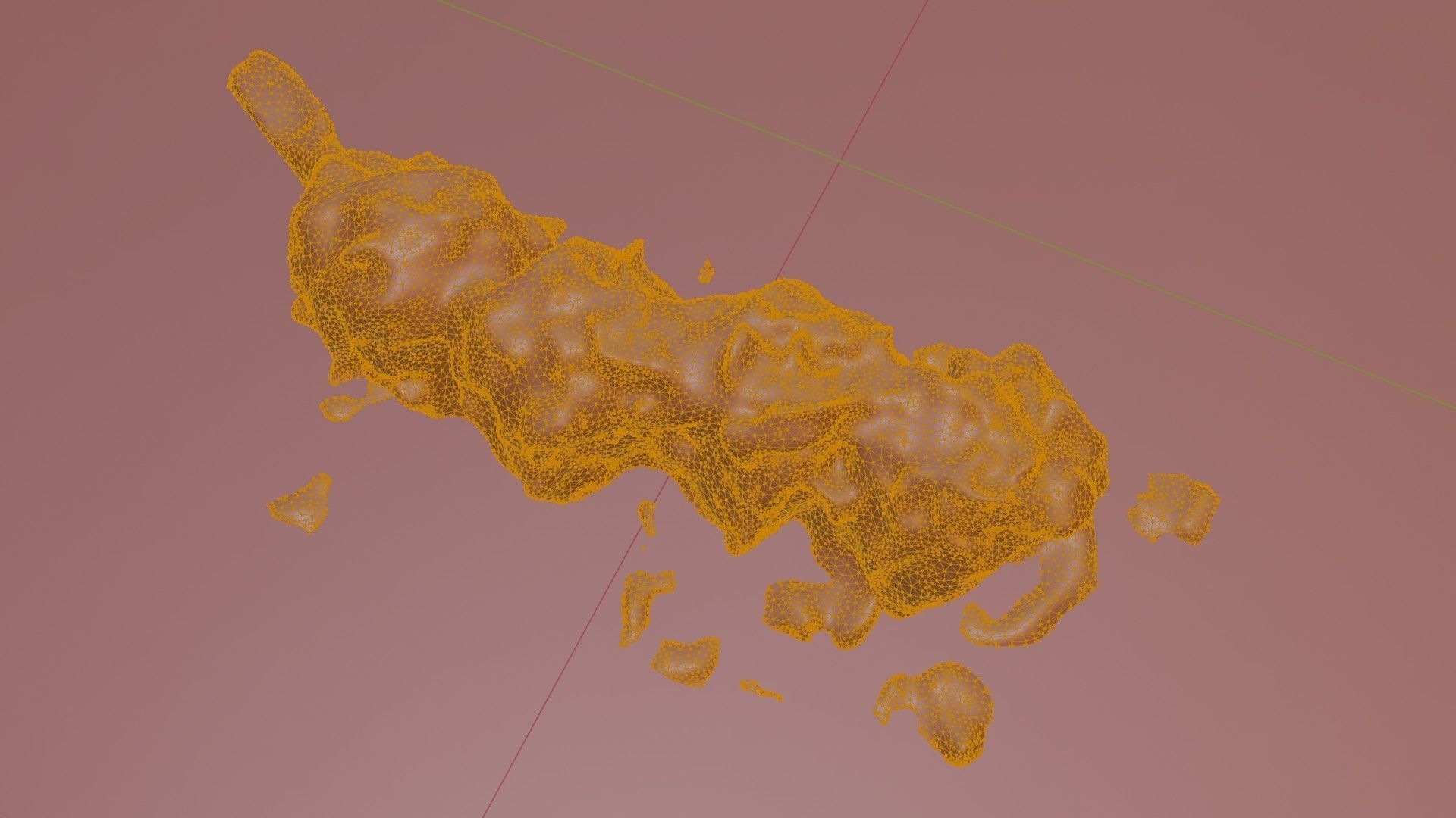 Real 3D scanned Crispy Sushi Roll with shrimp Low-poly 3D model_70