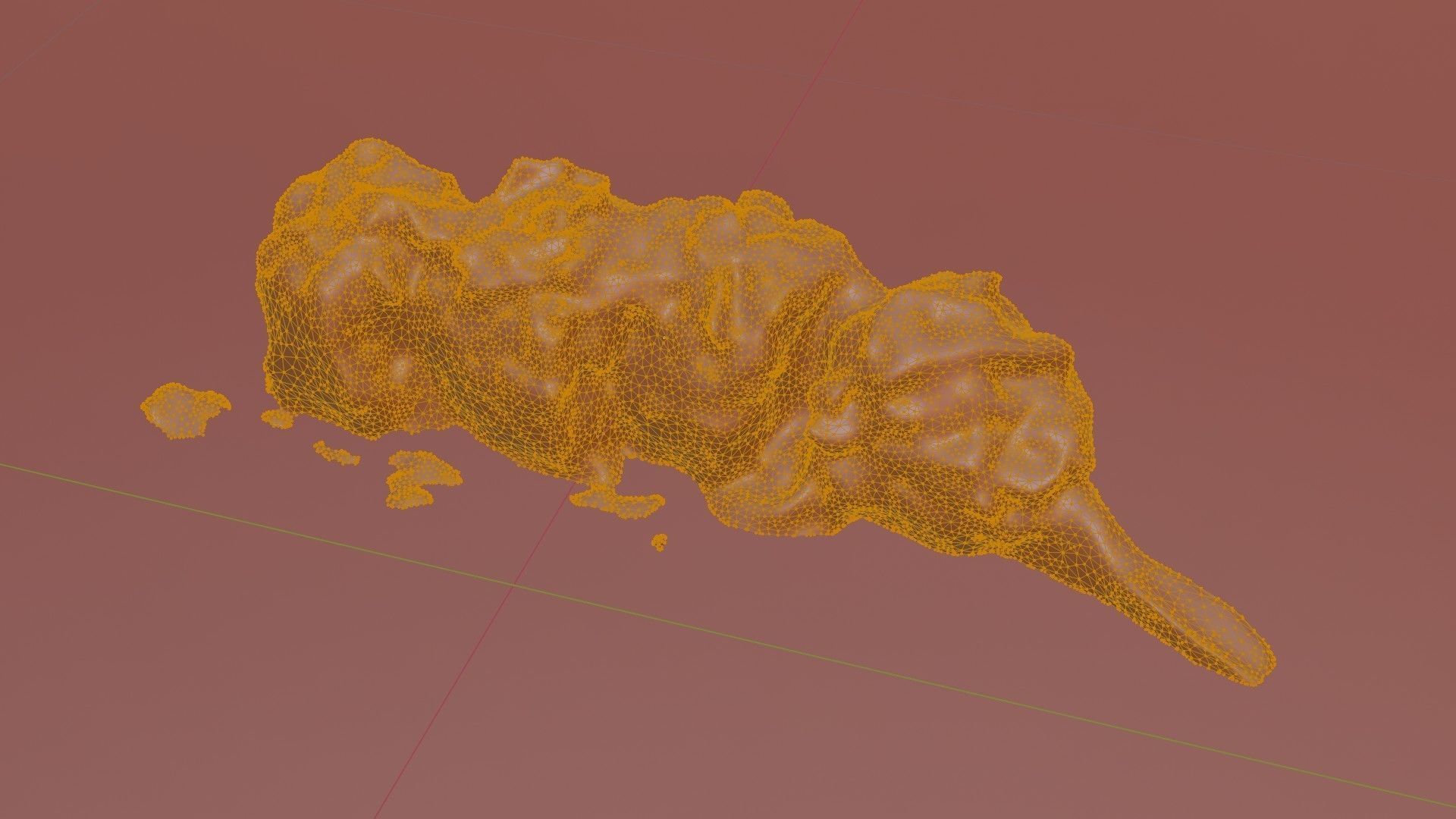 Real 3D scanned Crispy Sushi Roll with shrimp Low-poly 3D model_67