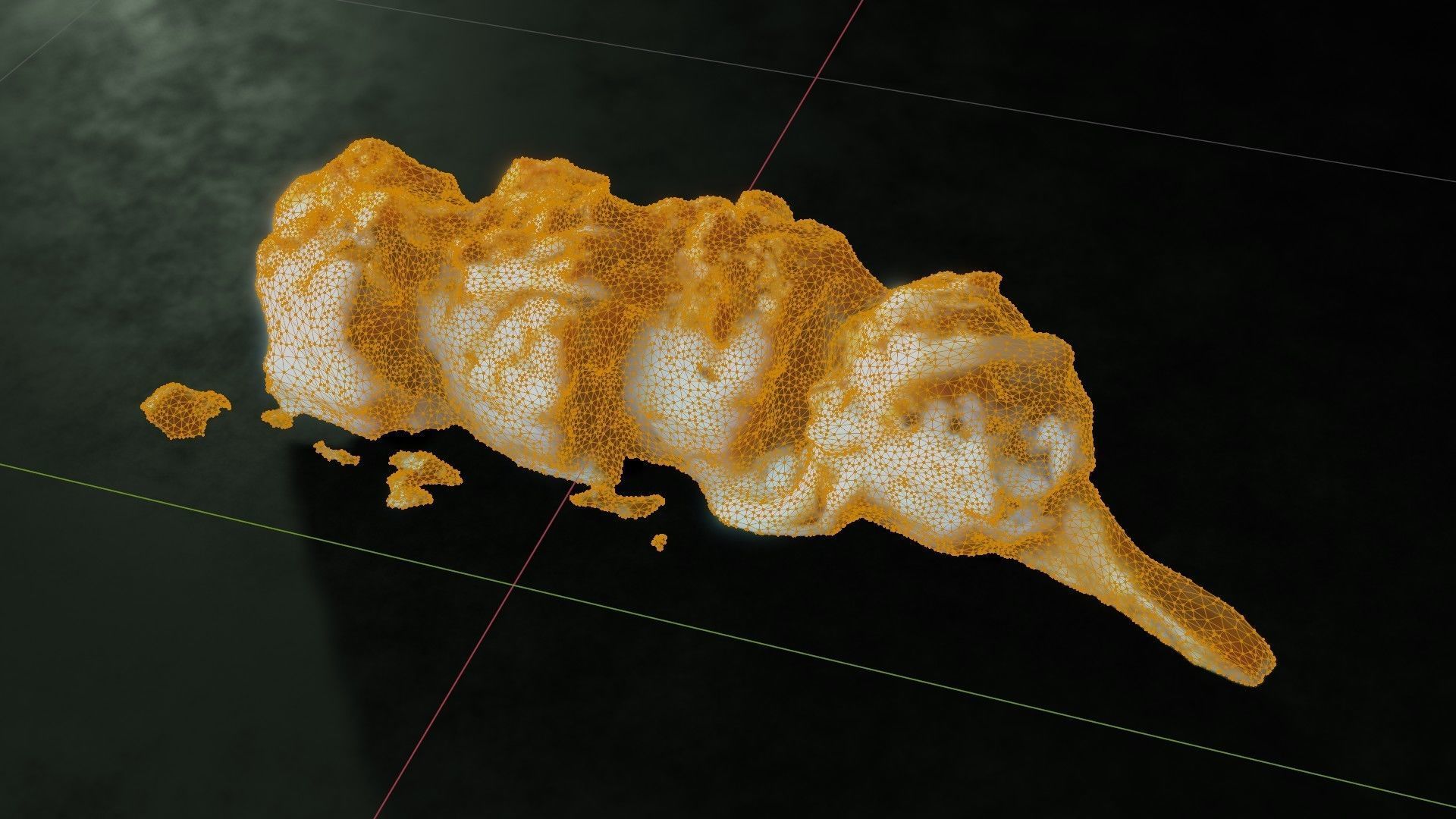 Real 3D scanned Crispy Sushi Roll with shrimp Low-poly 3D model_47