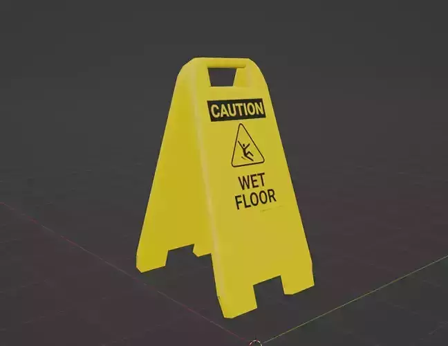 WET FLOOR SIGN 3D MODEL Low-poly 3D model