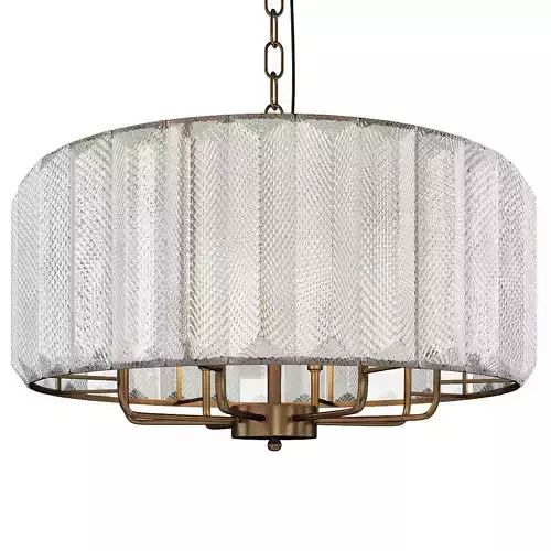 Chandelier peor with embossed glass