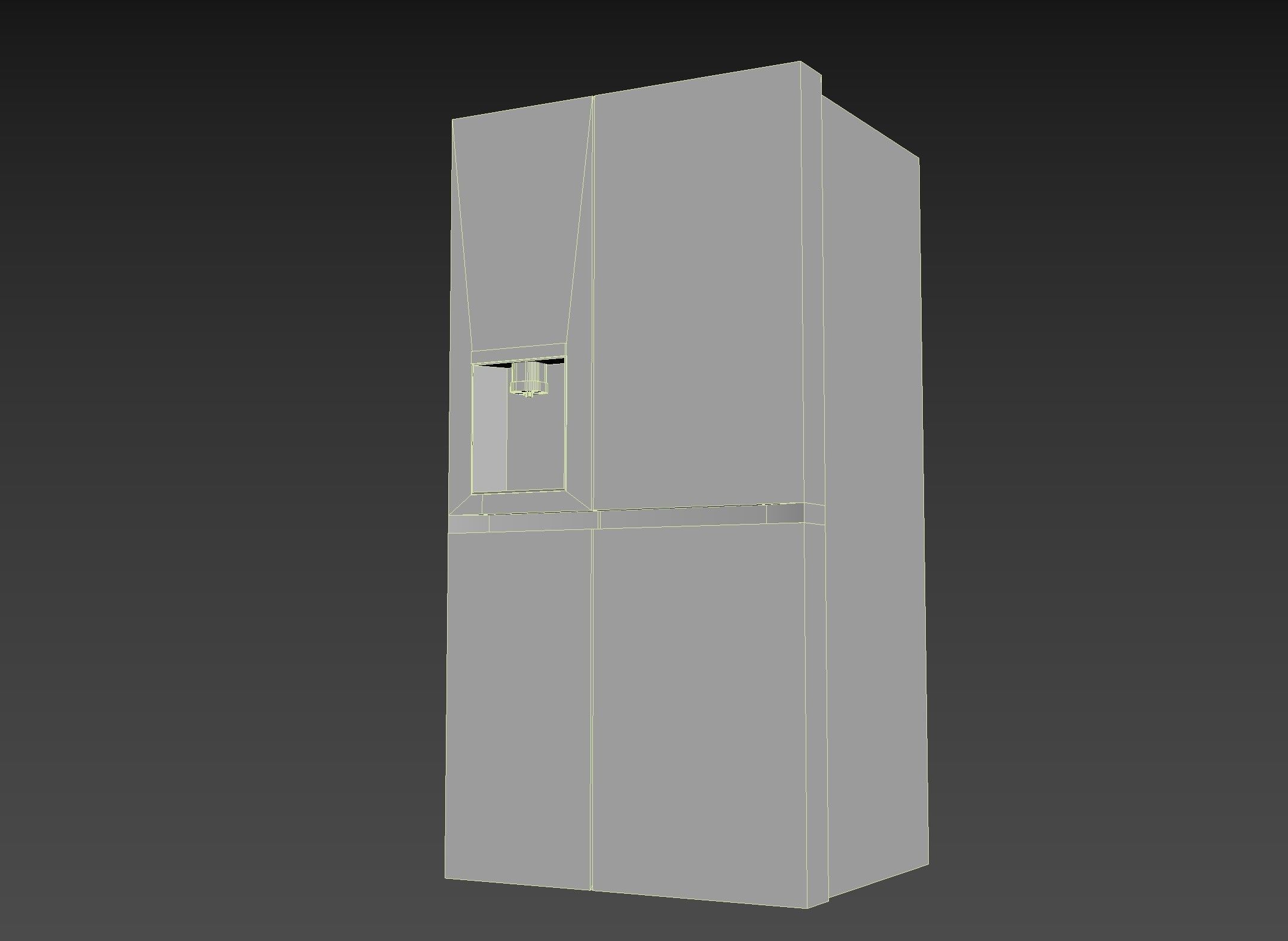LG InstaView Refrigerator Low-poly 3D model_4