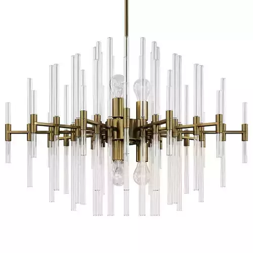 Cyan Design Quebec 30 Wide Aged Brass 6 ight Pendant Low-poly 3D model