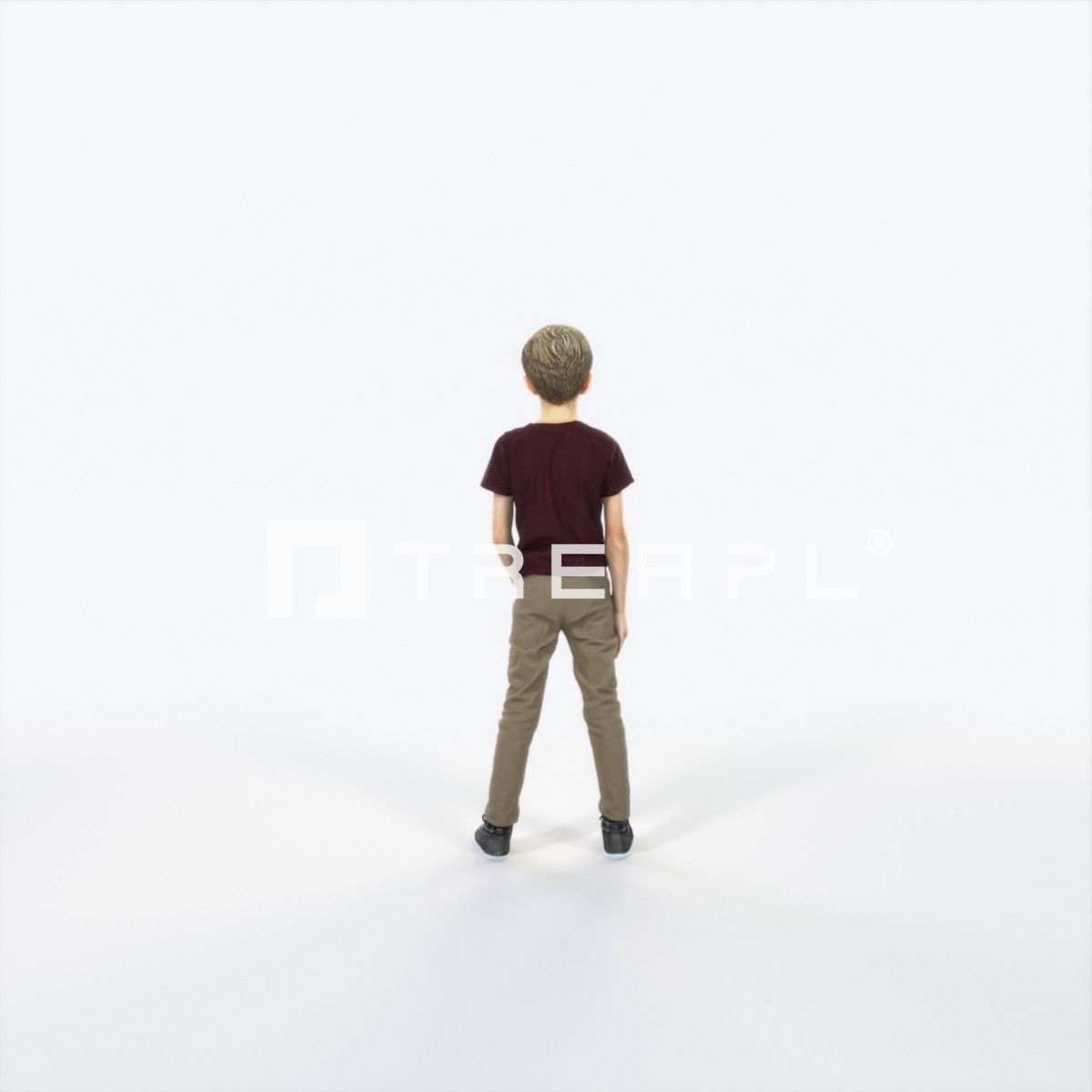 Story 02J Listening listening Casual Boy Low-poly 3D model_4