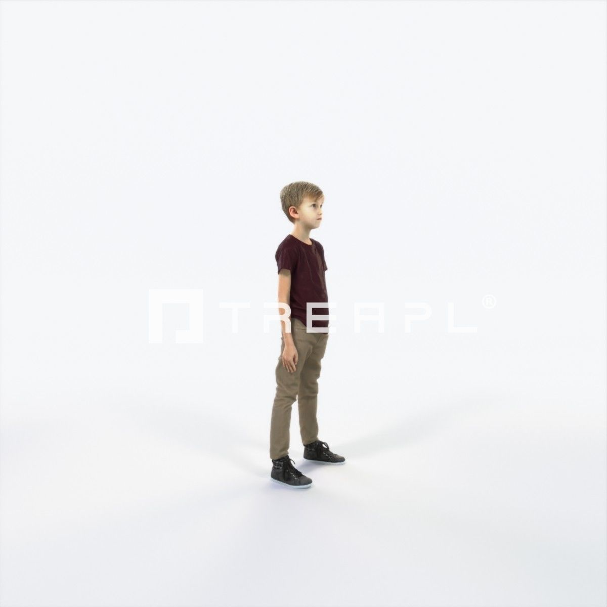 Story 02J Listening listening Casual Boy Low-poly 3D model_2