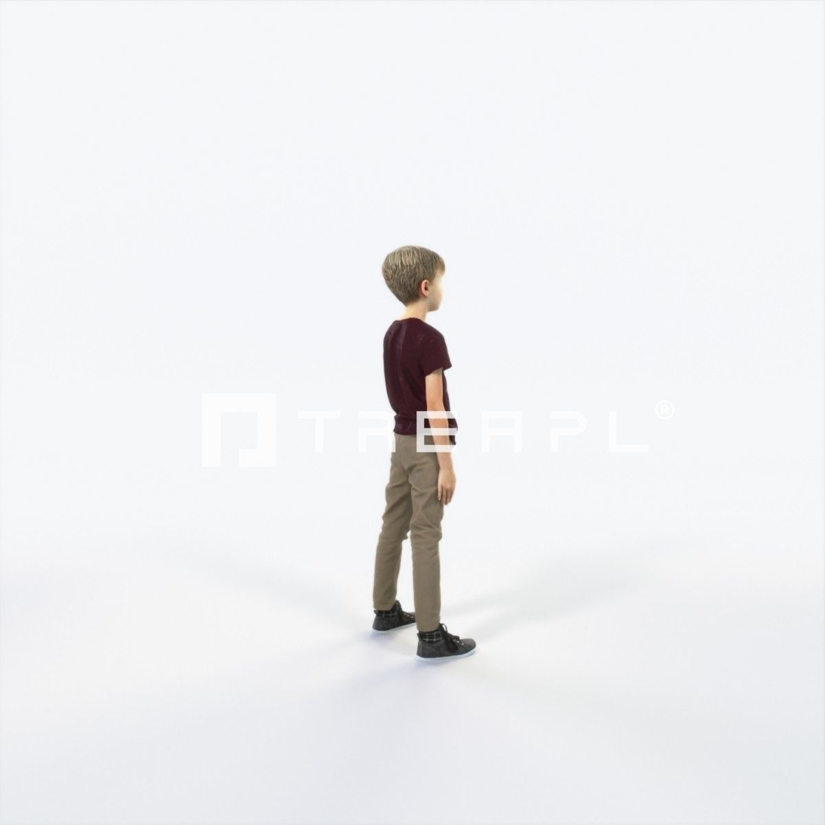 Story 02J Listening listening Casual Boy Low-poly 3D model_3