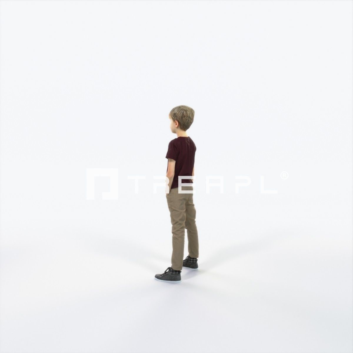Story 02J Listening listening Casual Boy Low-poly 3D model_5