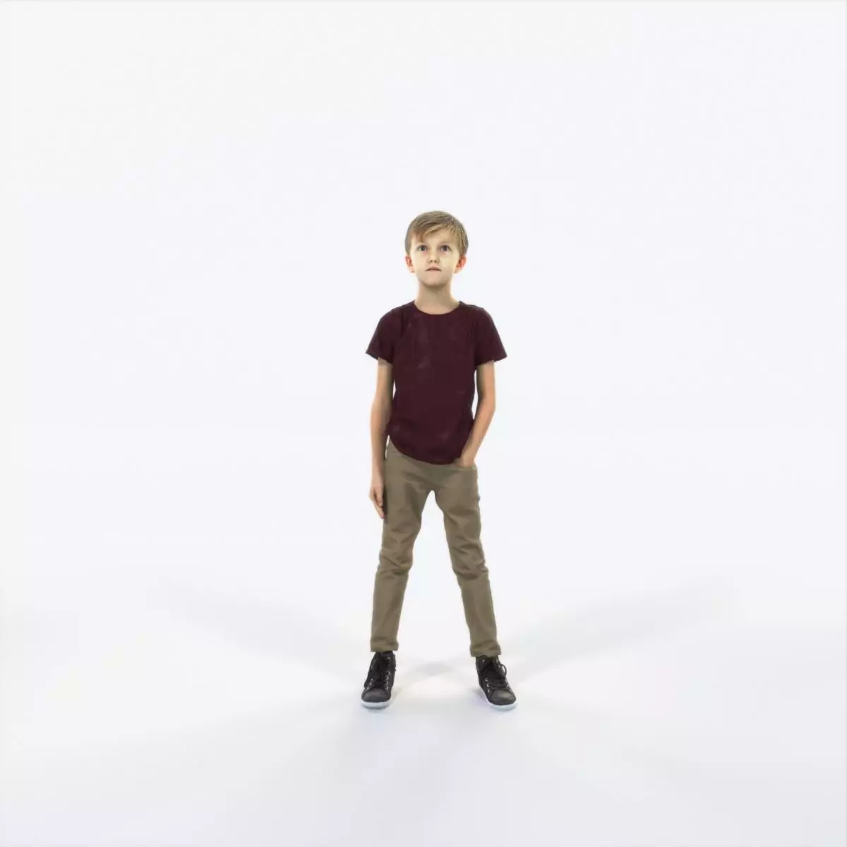 Story 02J Listening listening Casual Boy Low-poly 3D model_0