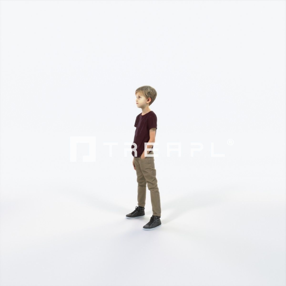 Story 02J Listening listening Casual Boy Low-poly 3D model_6