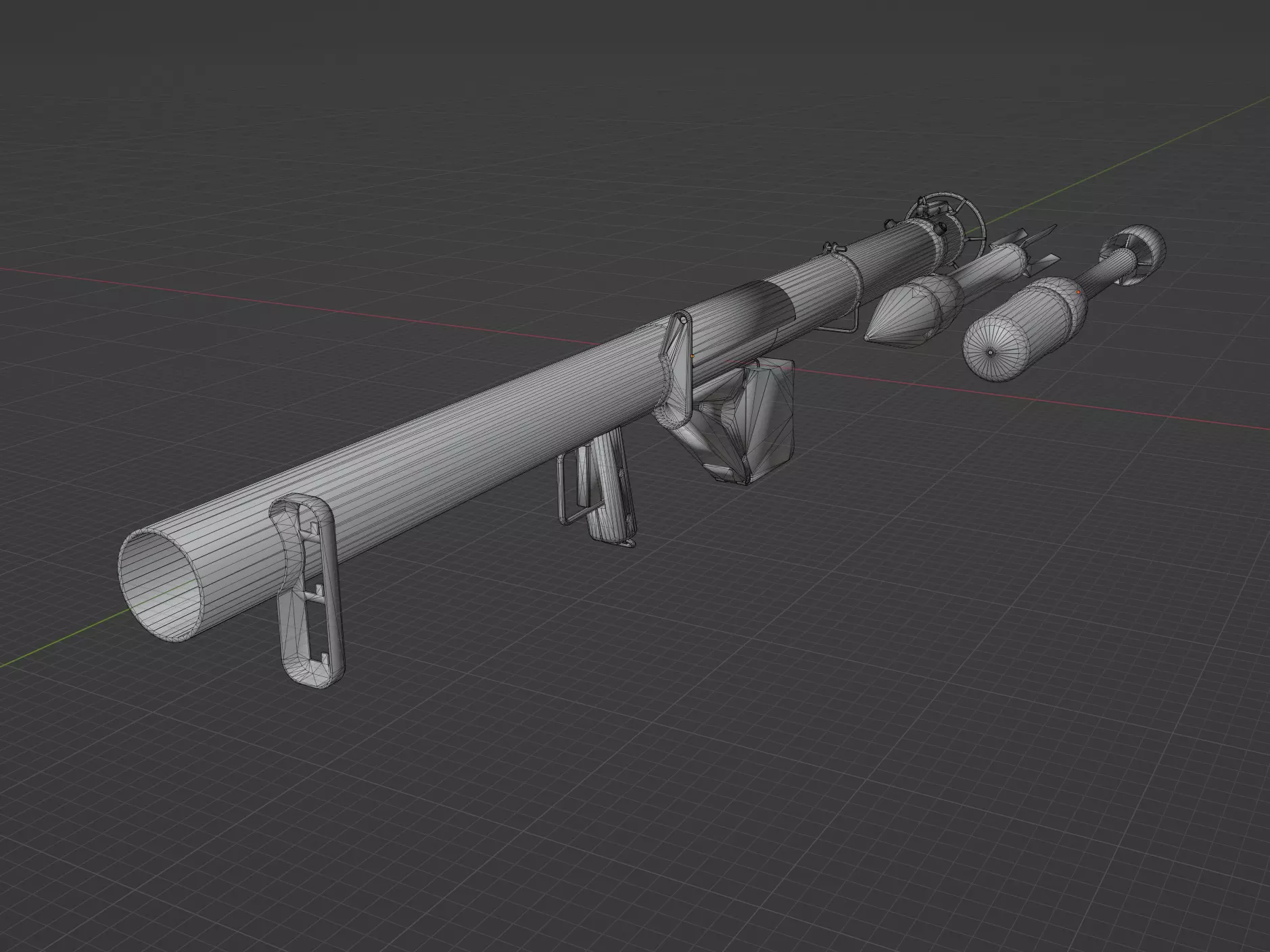 M1 Bazooka Low-poly 3D model_0
