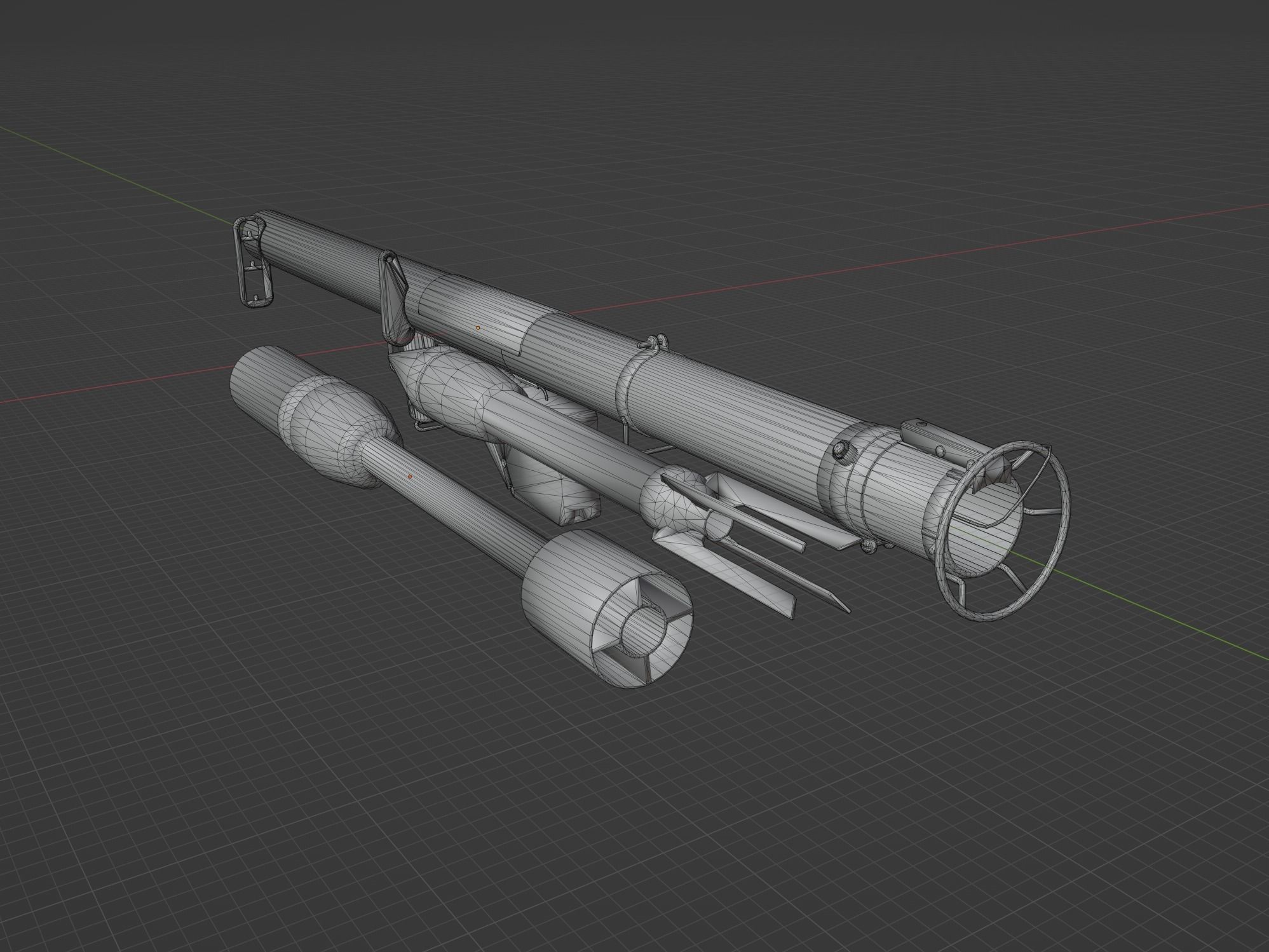 M1 Bazooka Low-poly 3D model_2