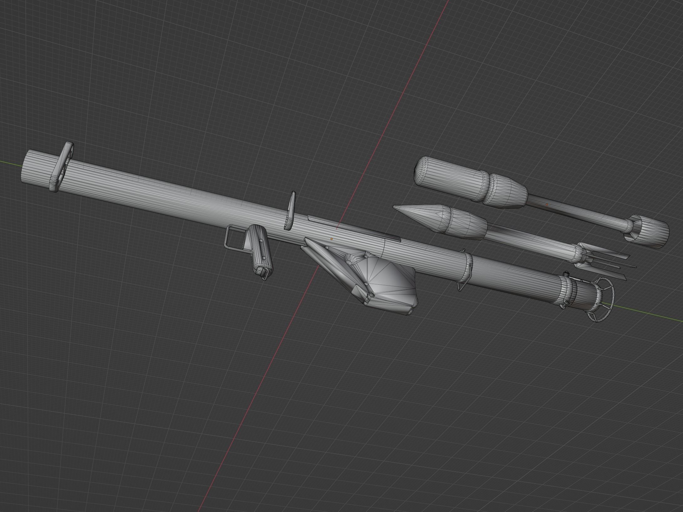 M1 Bazooka Low-poly 3D model_8
