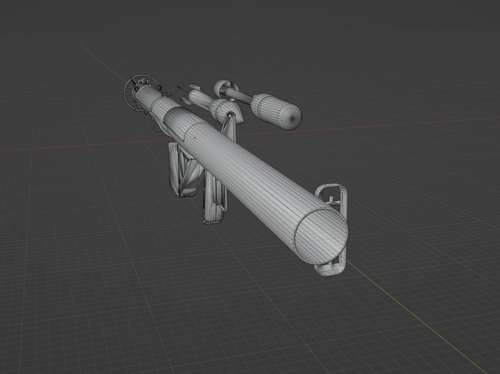 M1 Bazooka Low-poly 3D model_6