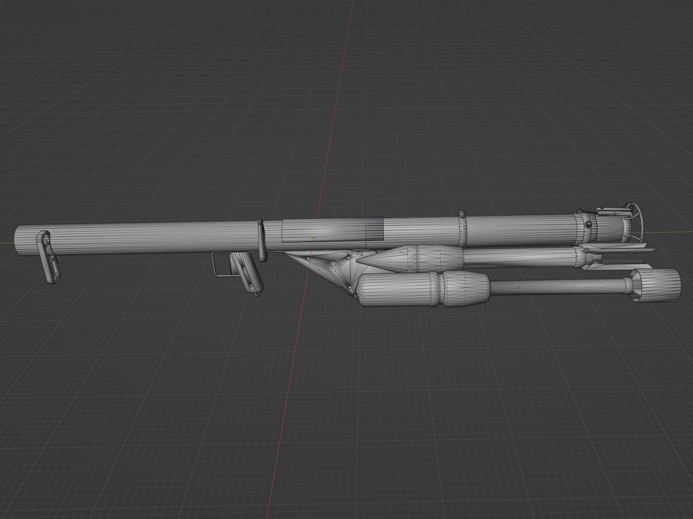 M1 Bazooka Low-poly 3D model_1