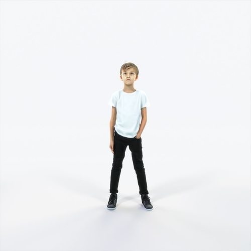 Story 02B Listening listening Casual Boy Low-poly 3D model