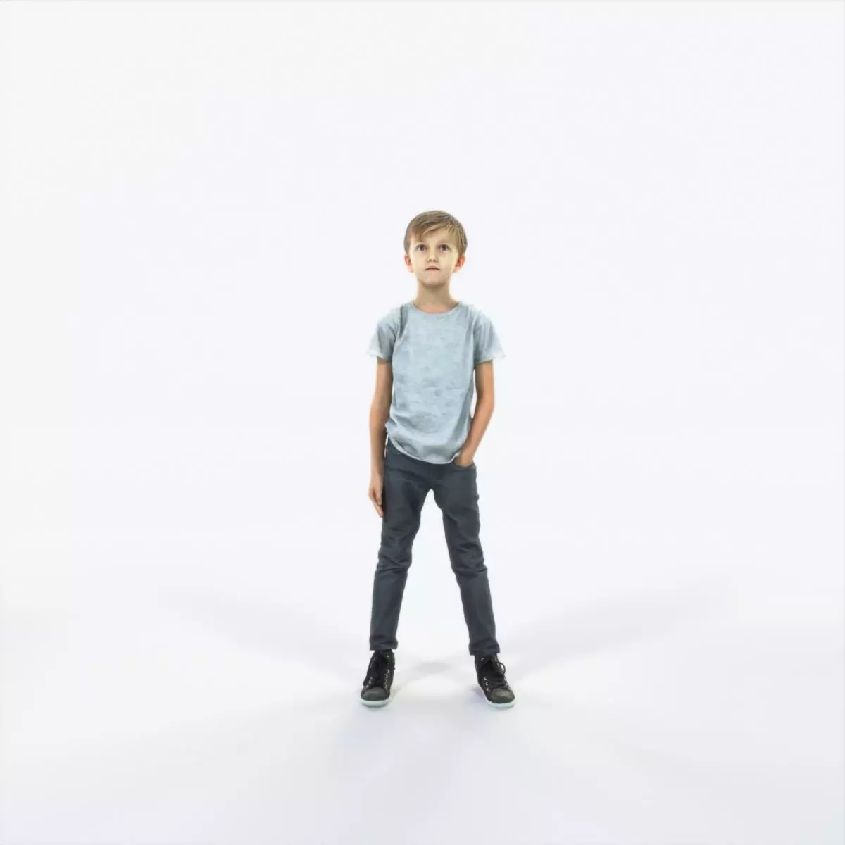 Story 02A Listening listening Casual Boy Low-poly 3D model_0