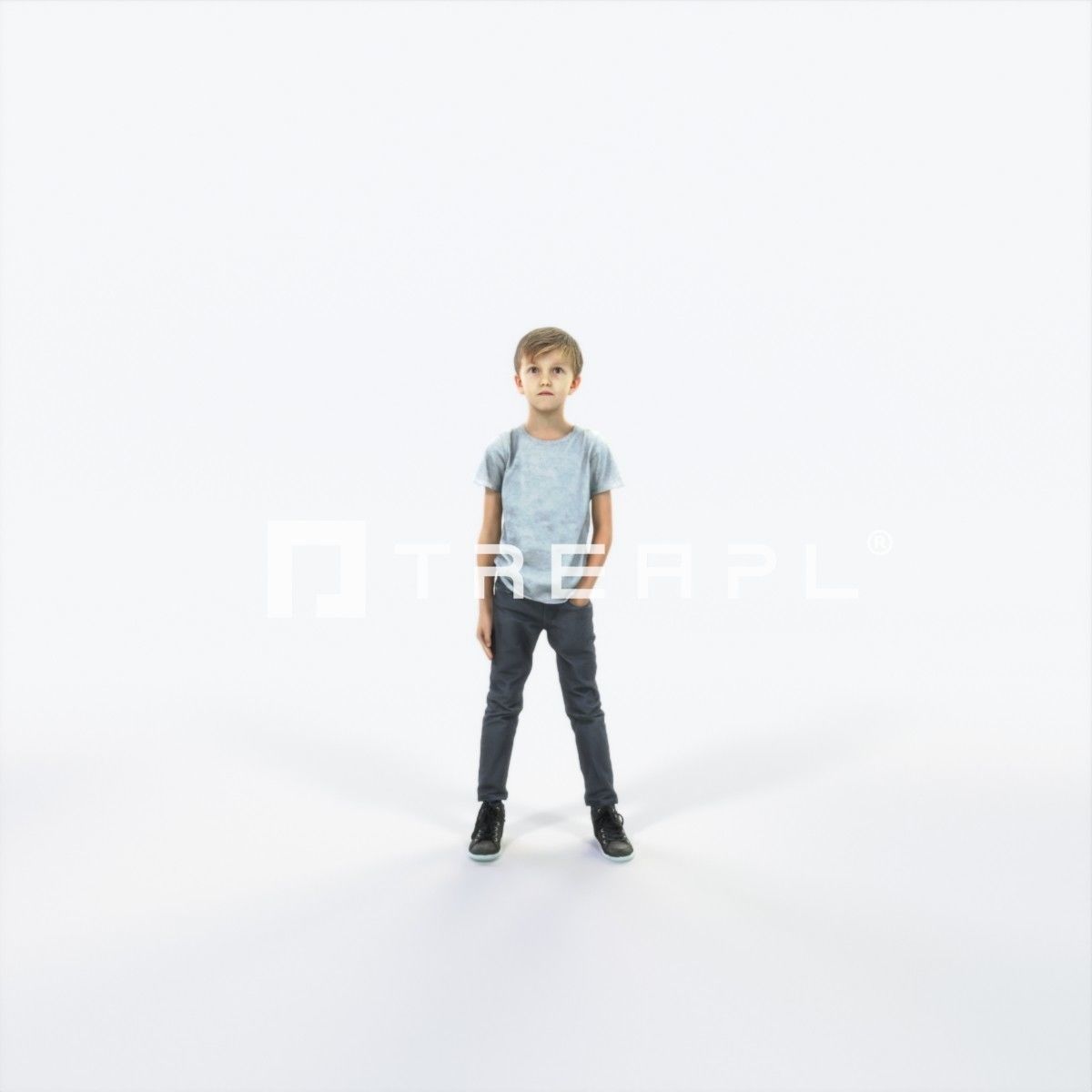 Story 02A Listening listening Casual Boy Low-poly 3D model_1